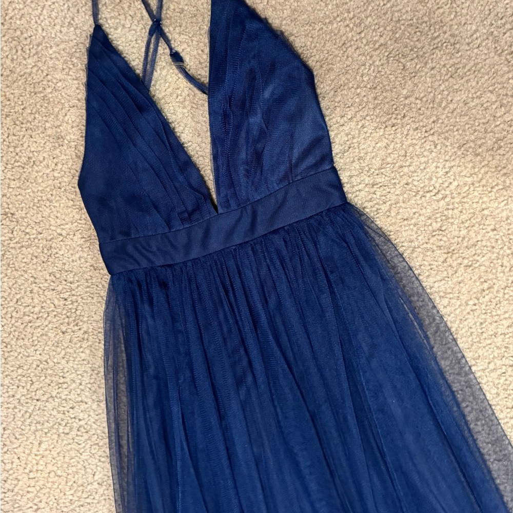 Windsor Navy Tulle Dress